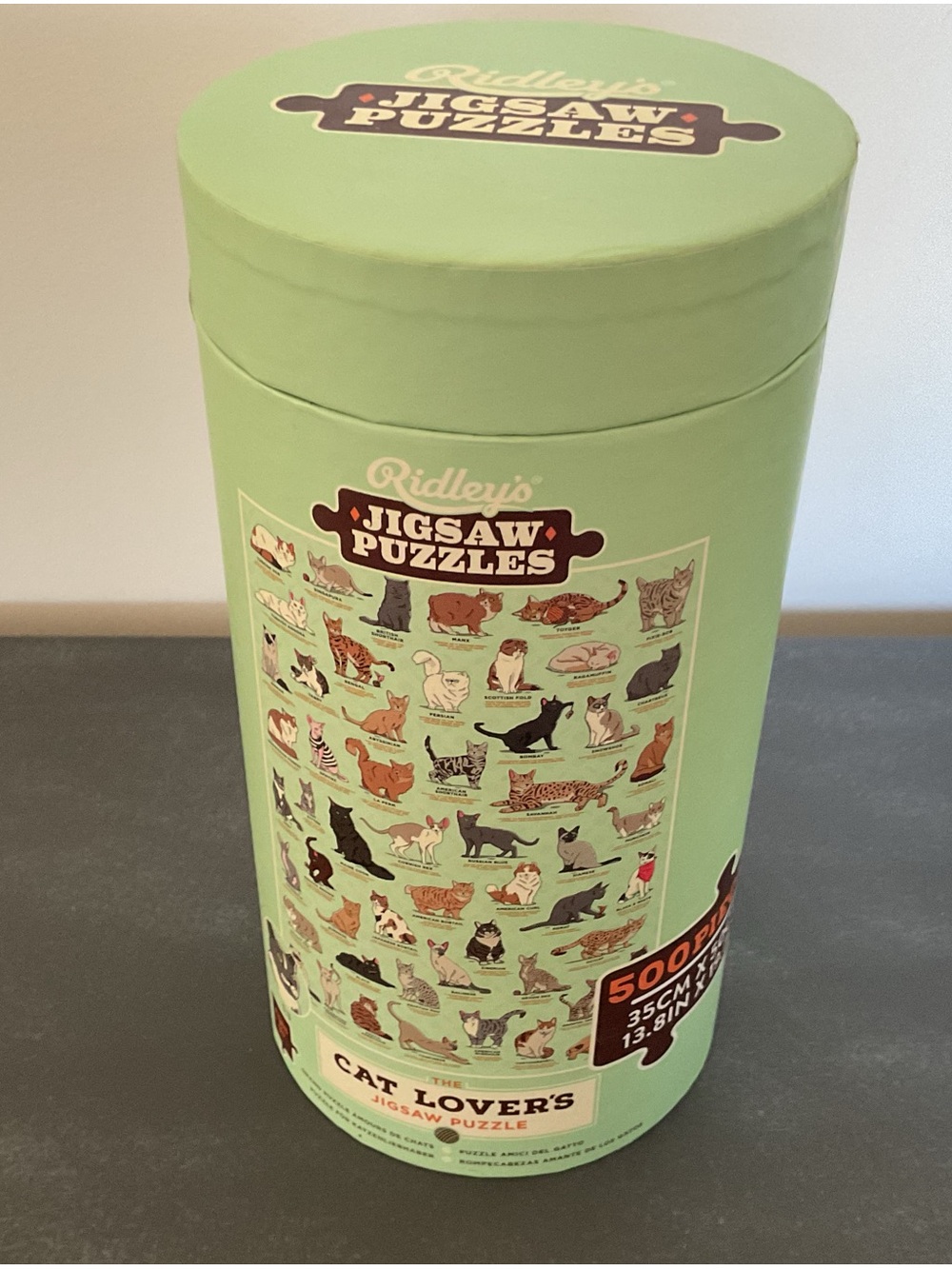 New Unused Ridley's Cat Lover's 500 Piece Jigsaw Puzzle,  Box Lid Still Sealed